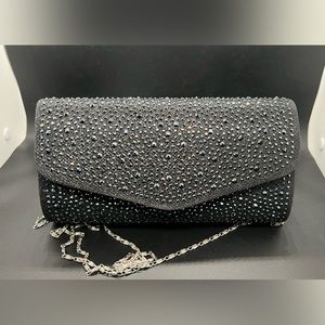 Black rhinestone handbag